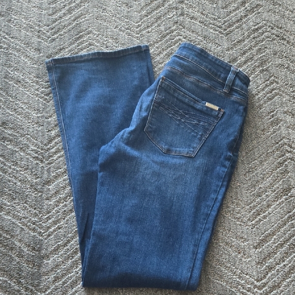 White House Black Market Blue Flare Jeans - Picture 11 of 11